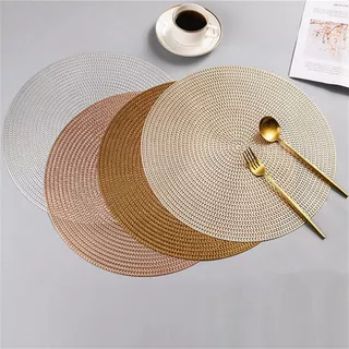 Kit 4 ou 6 jogo americano - Mesa Posta Redondo Design Elegante Impermeável
