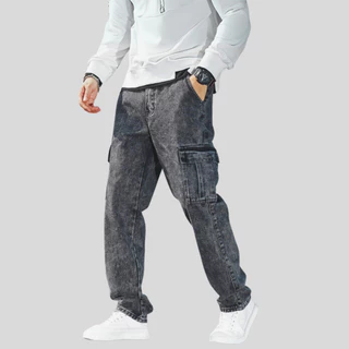 Calça Cargo Bolso Lateral Skatista Street Urbano Streetwear Boca Larga Estilo Rua