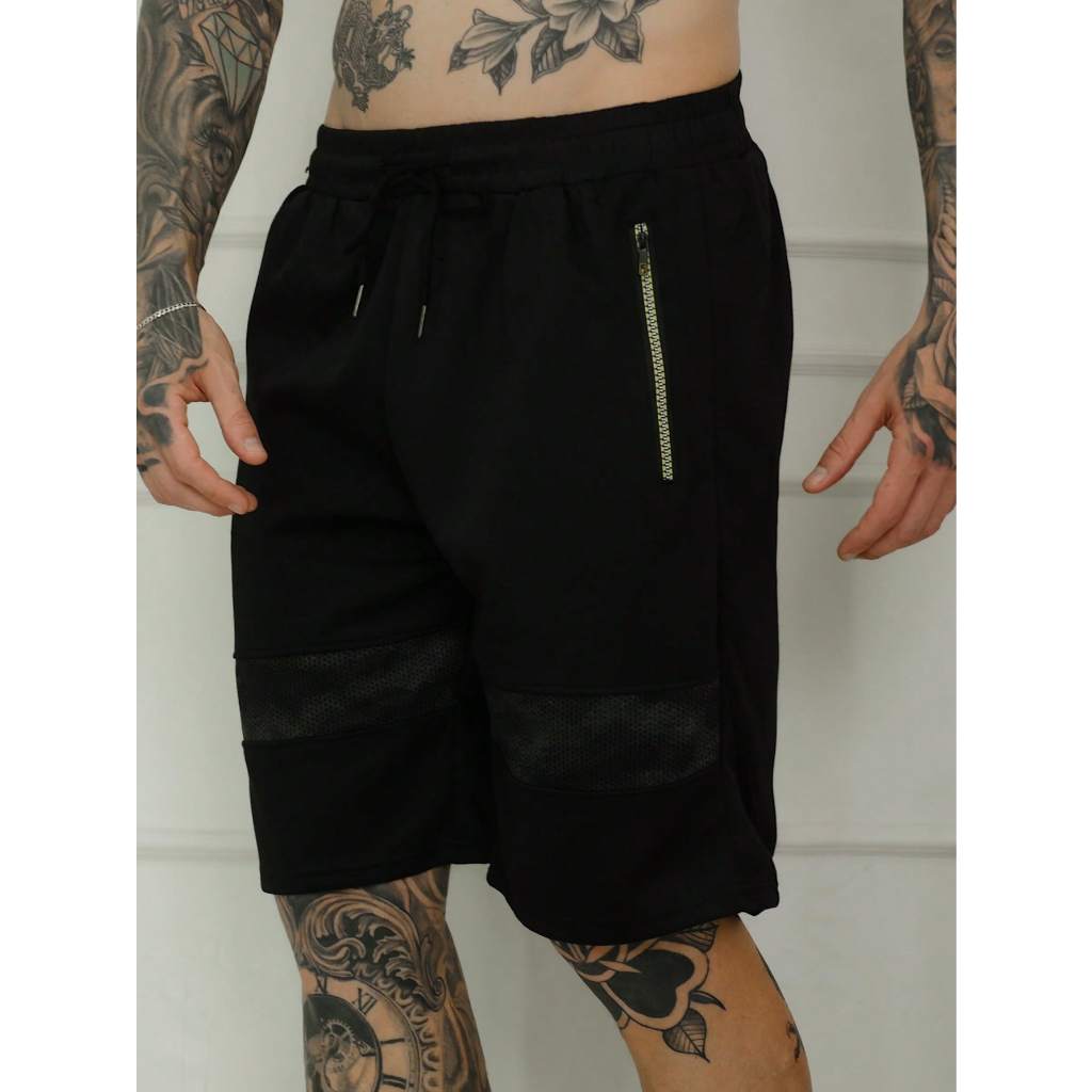 Bermuda moletom masculina /Bolsos com ziper /Cintura elástica