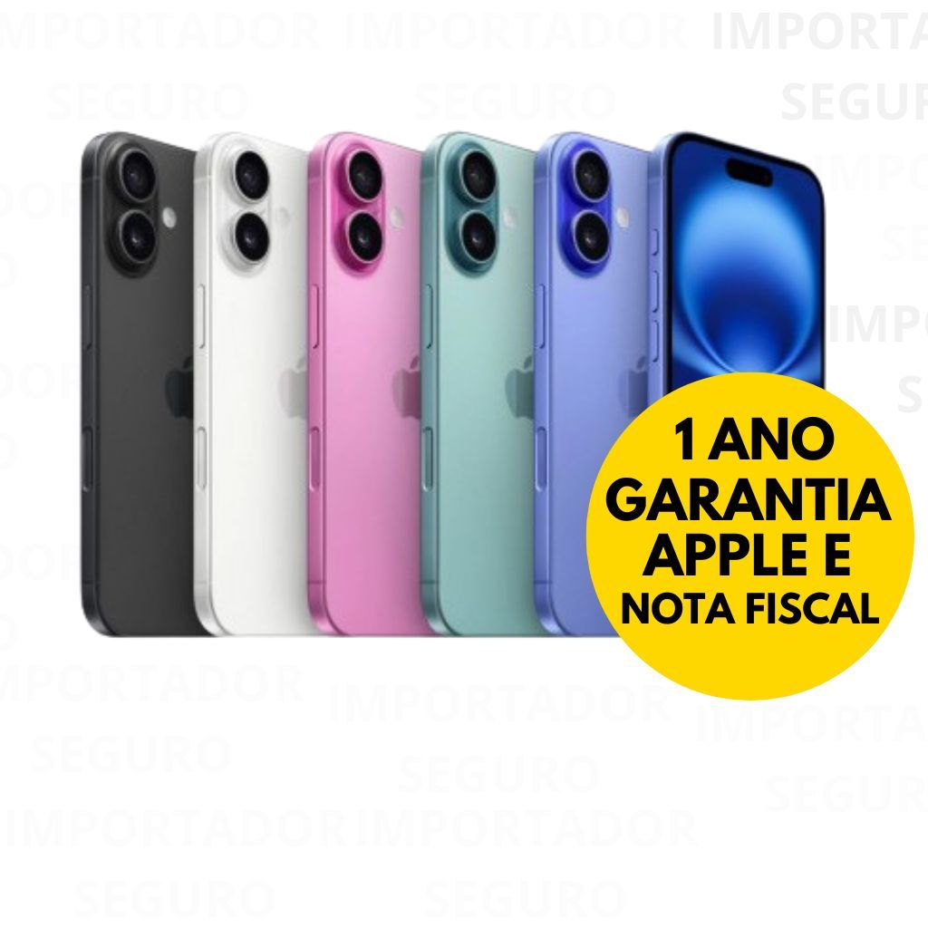 Celular iPhone 16 128GB Original Novo Lacrado com Garantia Apple de 1 ano