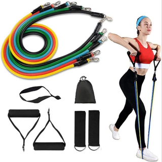 Kit de Elásticos para Treino em Casa - Resistência Variável e Praticidade