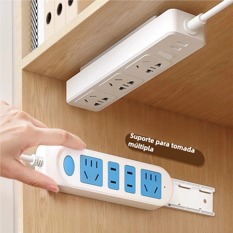 Kit Suporte p/ Extensão Fixar Filtro de Linha e Objetos Diversos/Household Auto-Adesivo Plugue Fixer Broca Livre
