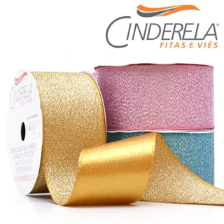 Fita de Cetim Com Lurex Prata Nº 09 38mm Com 10 Metros em Oferta na Shopee