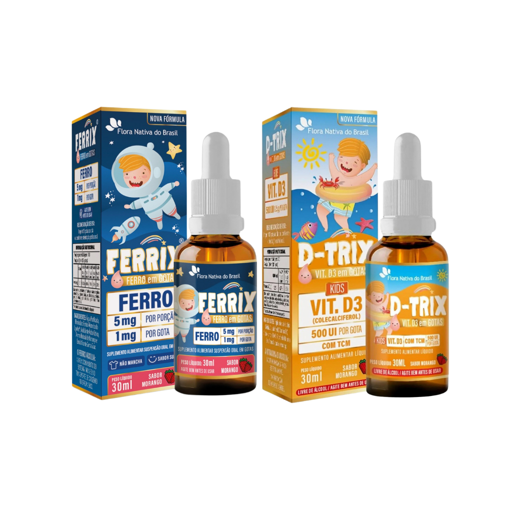 Ferrix + D-trix Vitaminas Infantil 20ml - Flora Nativa | Shopee Brasil
