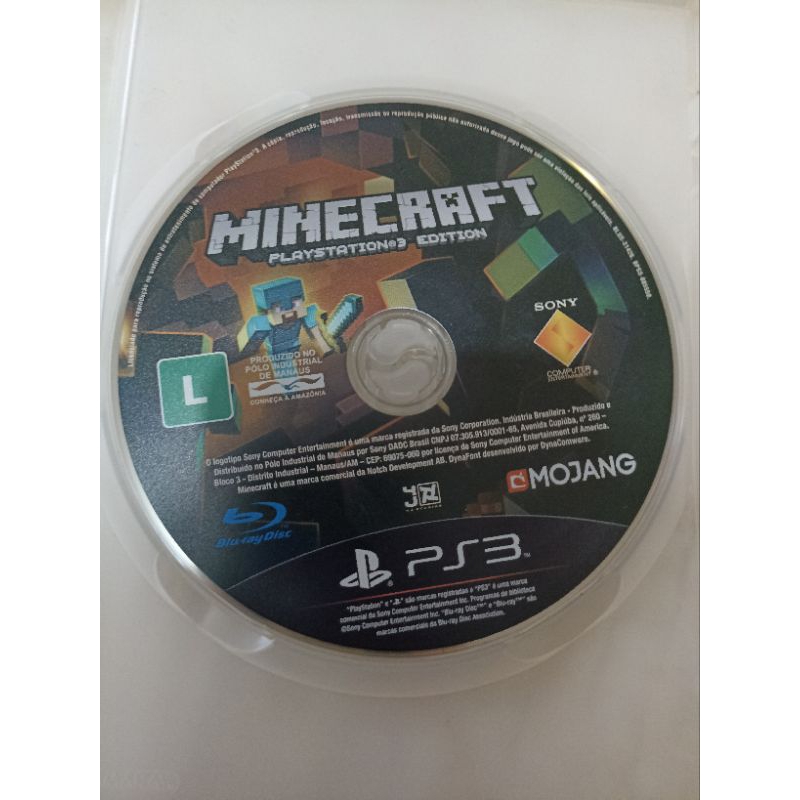 Minecraft PS3 Mídia física Somente o disco | Shopee Brasil