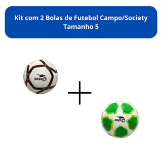Kit 2 Bolas De Futebol Campo Tam.5 Oficial Couro Sintético
