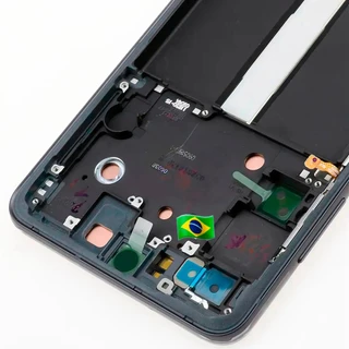 Display Tela Frontal S21 Fe G990 Original Nacional Touch Com Aro