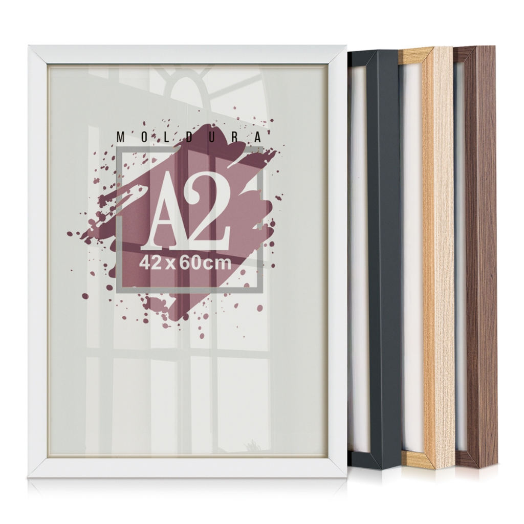 Moldura Quadro A2 40x60 Com Vidro Para Pôster Fotografia