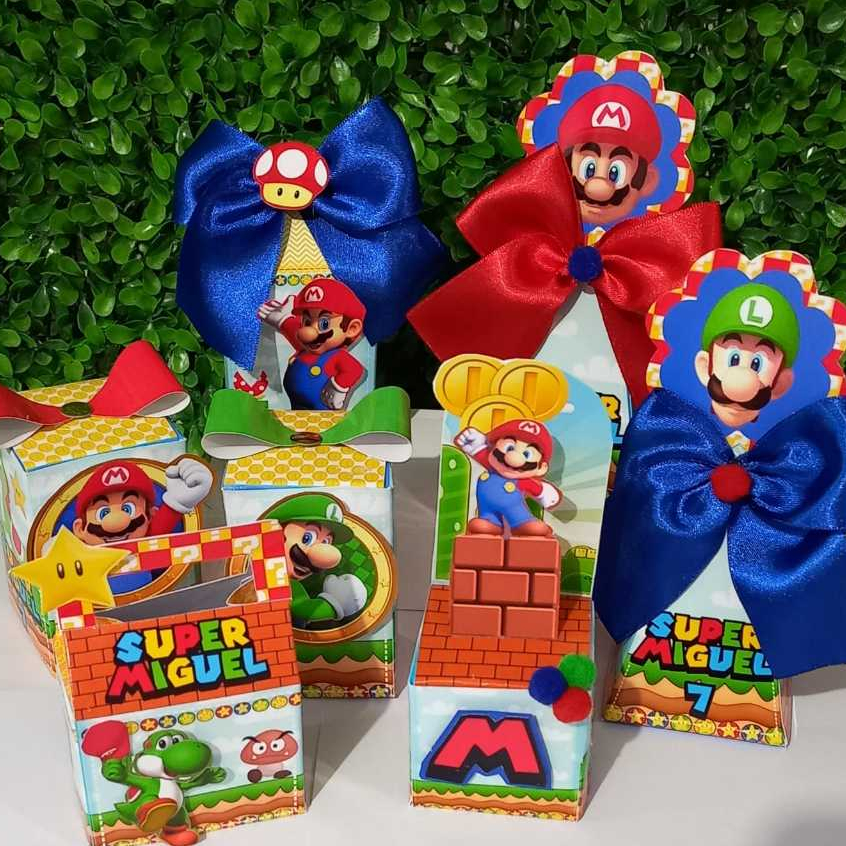 SUPER MARIO KIT LEMBRANCINHAS 30 E 50 CAIXINHAS PERSONALIZADAS - TEMA ...