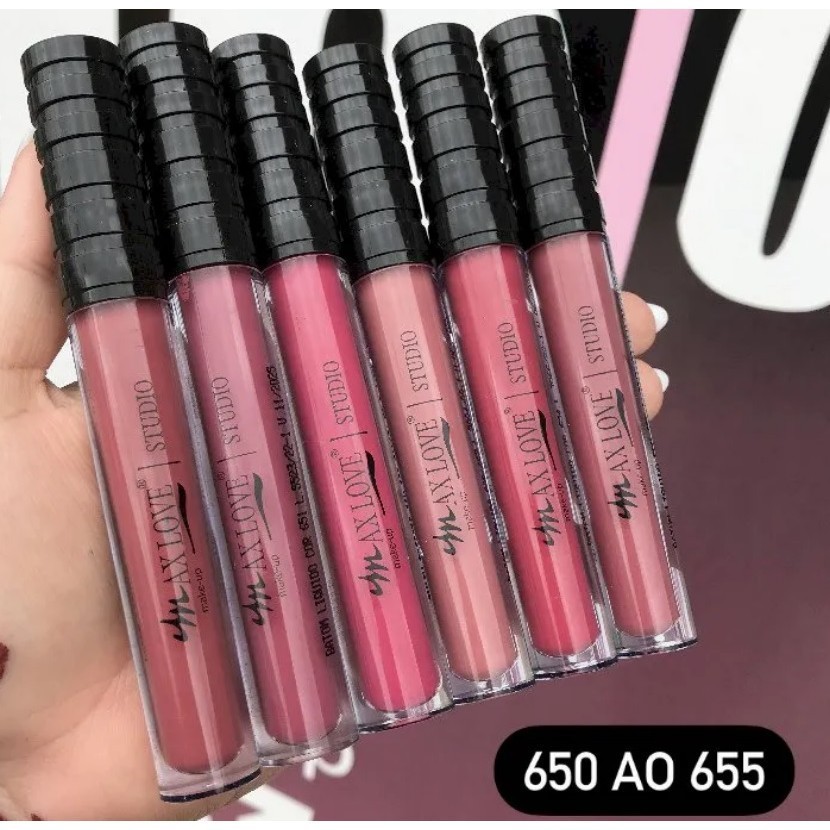 Batom Líquido Max Love 24h/30h - Efeito Matte - Longa Duração - Hidratação -Escolha Sua Cor Favorita