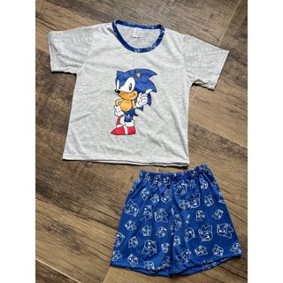 Pijama Infantil Juvenil Masculino tematico de malha meia manga com short algodão em Oferta na Shopee