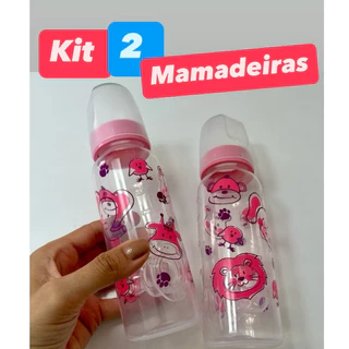 kit 2 mamadeira barato com 2 unidades bico ortodôntico ou Redondo240ml em Oferta na Shopee