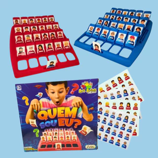 Jogo Quem Sou Eu Brinquedo Infantil Com Personagens e Tabuleiro Cara a Cara