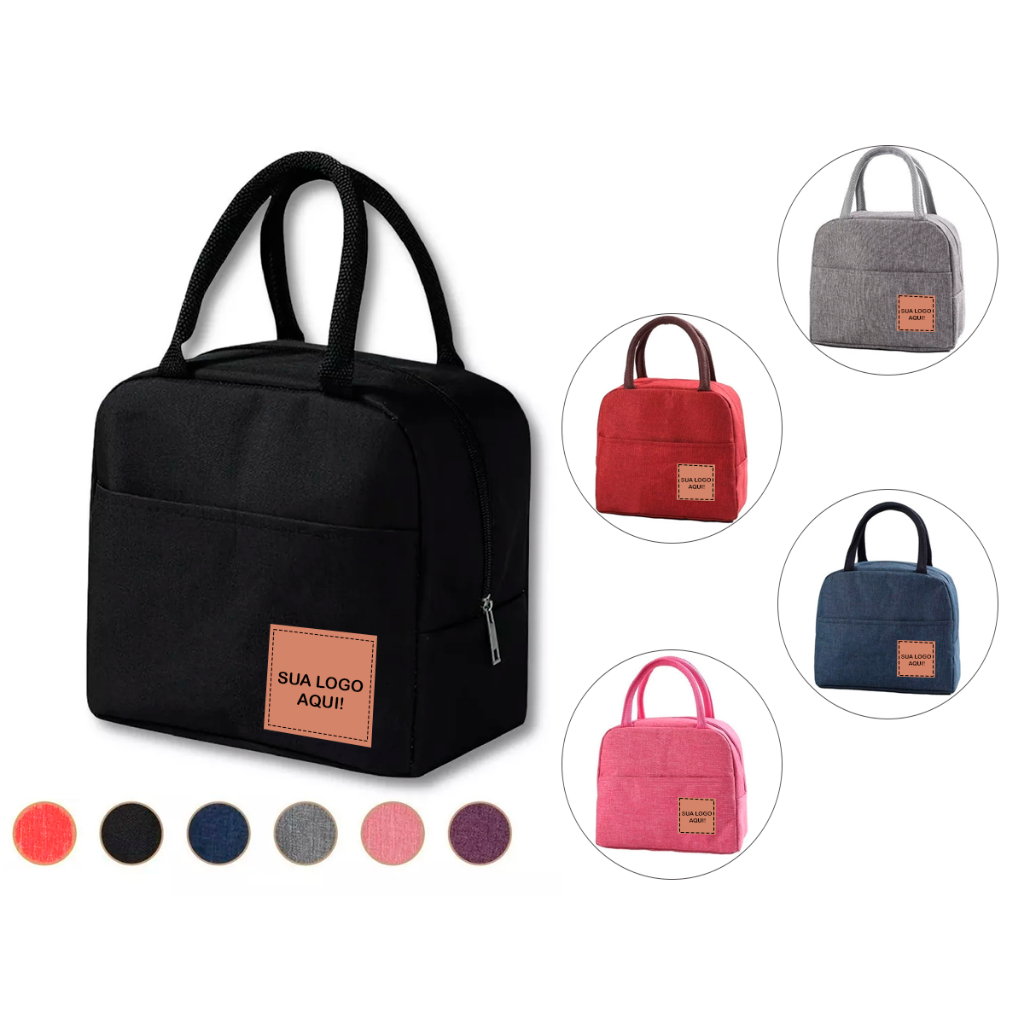 Kit 20 Lancheira Térmica Bolsa Porta Marmita Personalizada Com Alça ...
