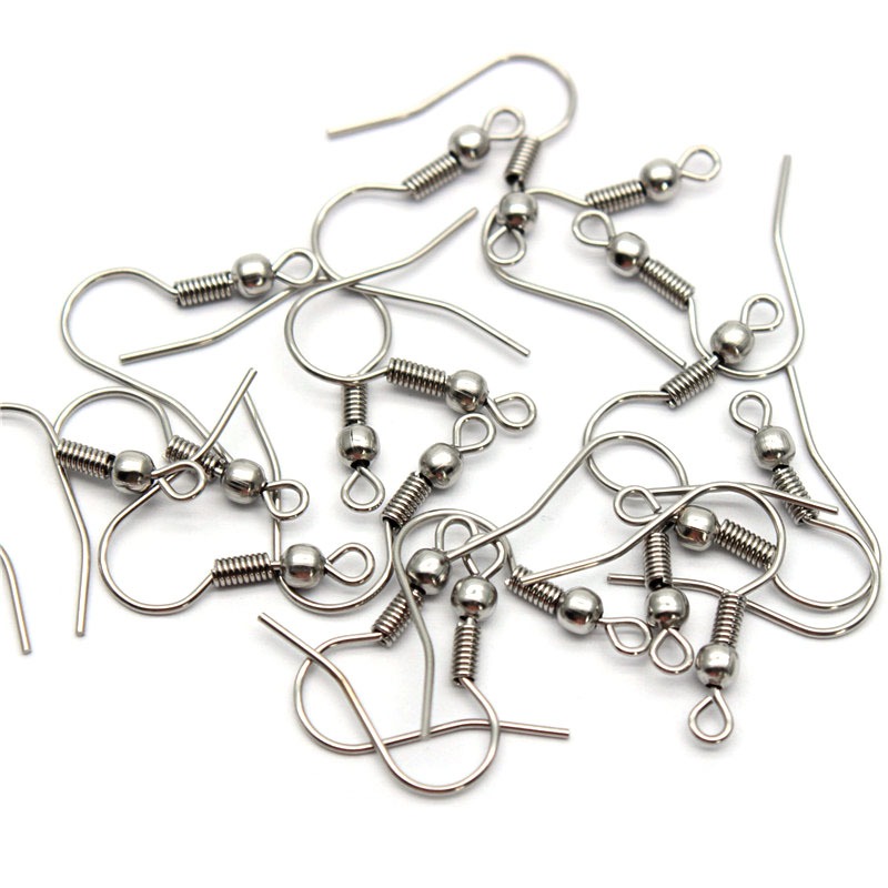 100 Ganchos Brinco em Aço Inox - Montagem De Bijuterias | Shopee Brasil