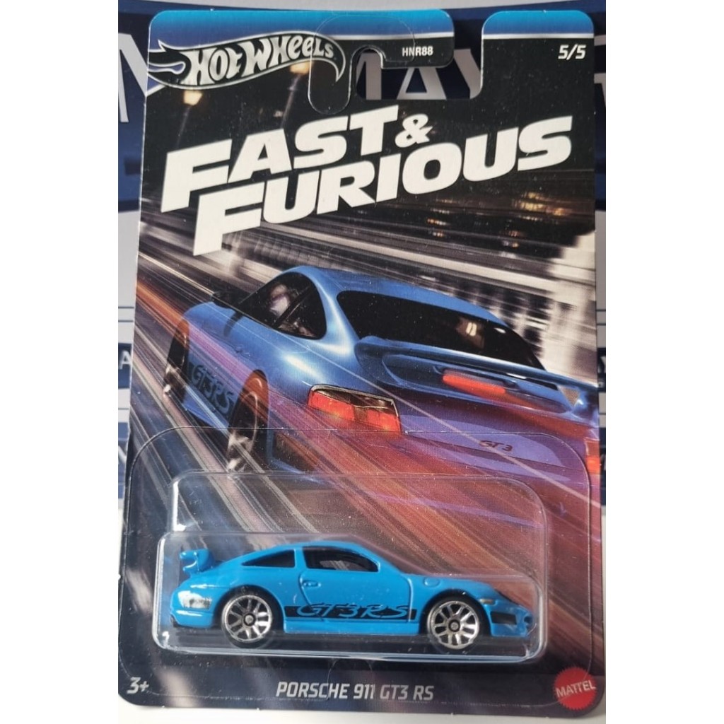 Hot Wheels Porsche 911 GT3 RS Azul Fast & Furious
