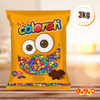 Confete de Chocolate Coloreti Sortido 3Kg - Jazam