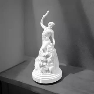 Escultura Self Made Man Sucesso homem esculpindo maçonaria arquitetura estátua aprendiz