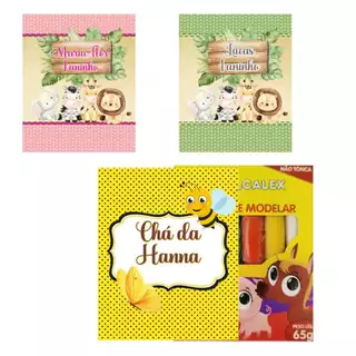 Rótulos Adesivos Personalizados Para Massinha de modeloar 65g INFORME TEMA