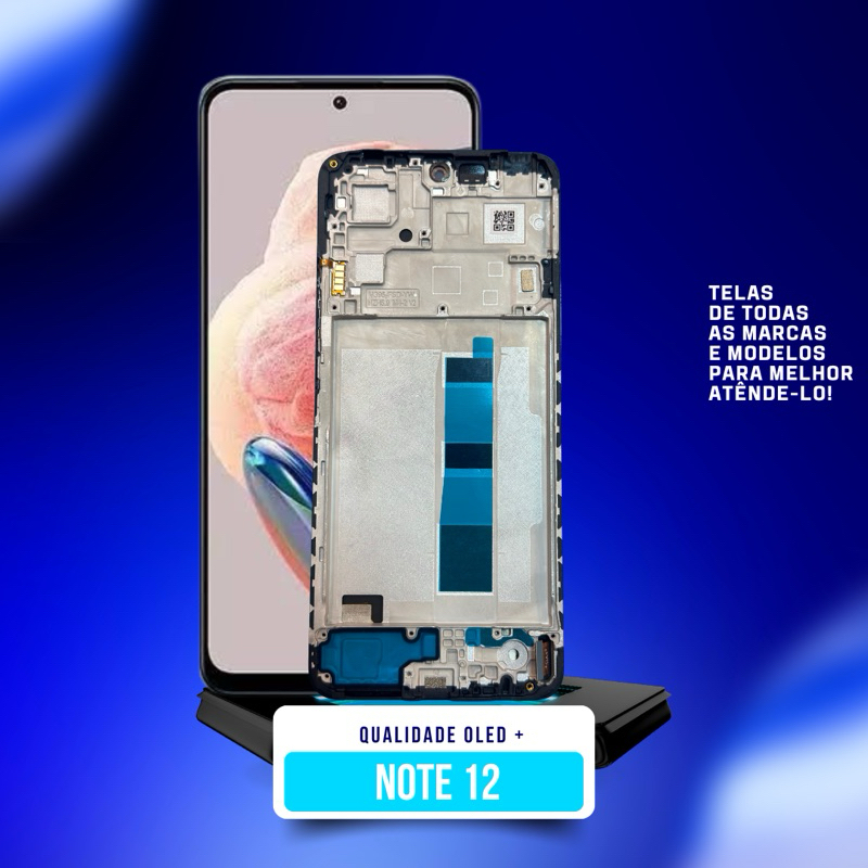 TELA REDMI NOTE 12 4G OLED COM ARO Touch Display Frontal | Shopee Brasil