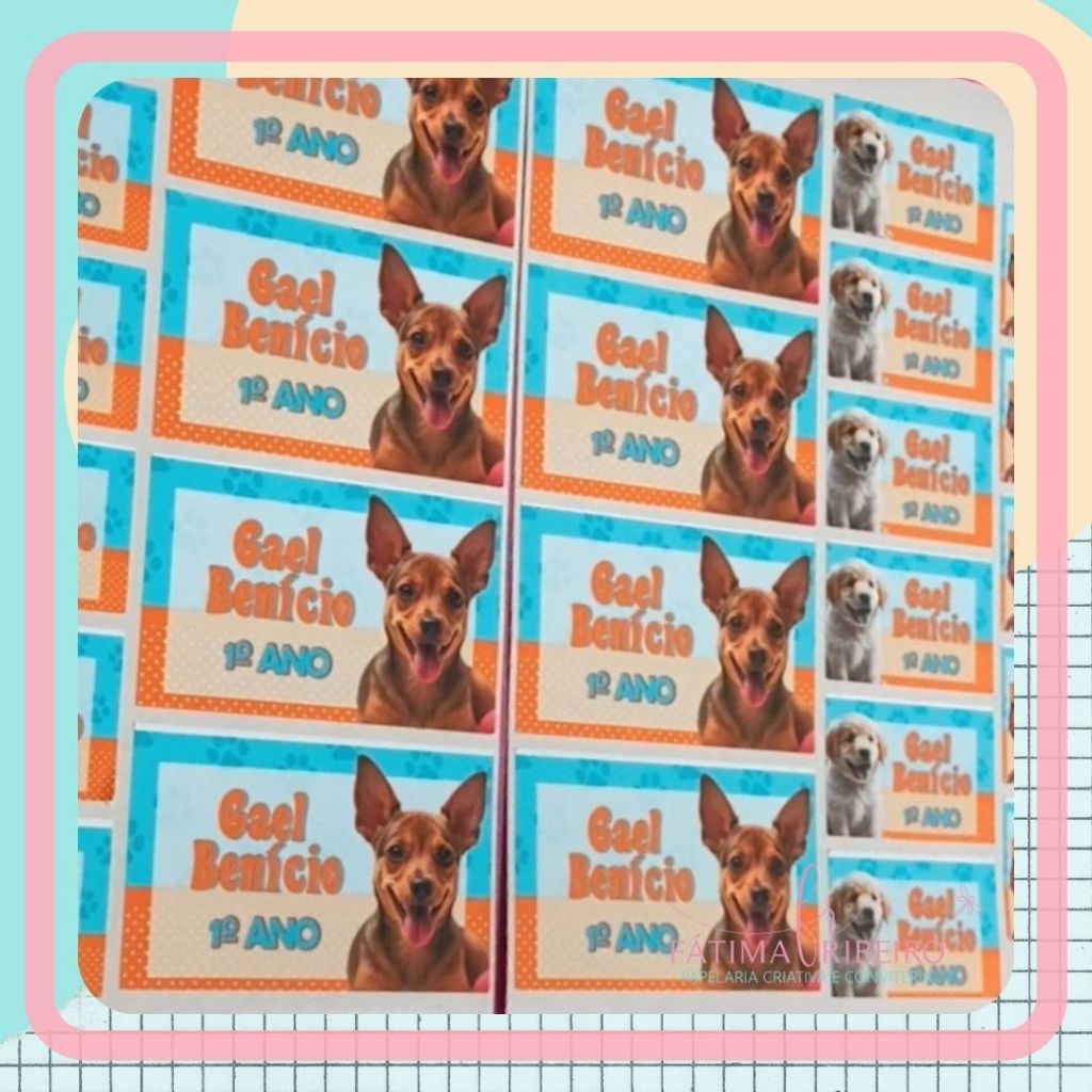 79 Etiquetas DOGS - para cadernos, livros e lápis | Shopee Brasil