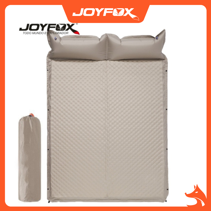 Colchão Inflável De Casal Queen Camping Inflagem Automática Com Travesseiro Rest Bolsa Transporte Joyfox 190*130 Cm