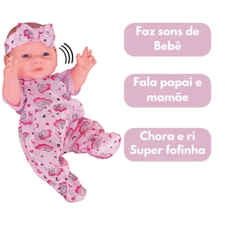 Boneca Pepita Com Sons De Bebê Milk Fofa Que Fala em Oferta na Shopee
