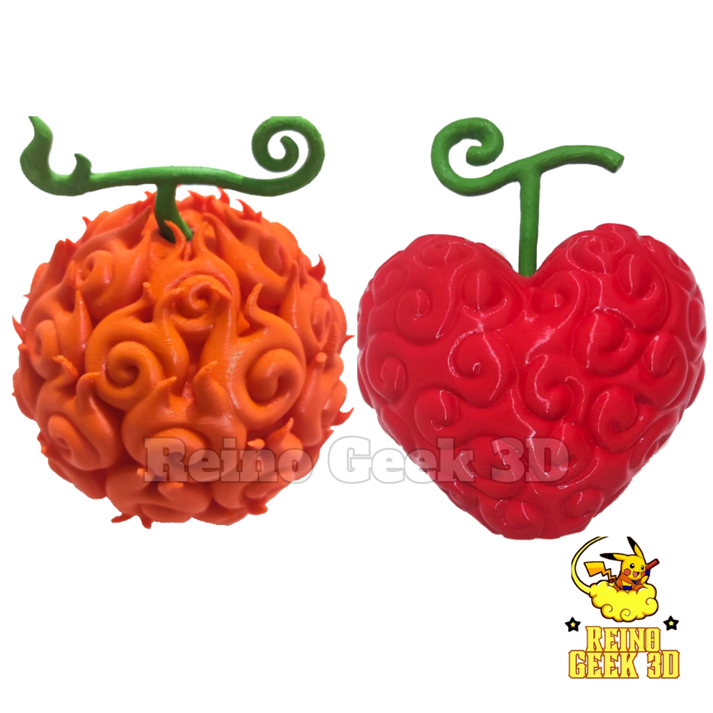 Kit com 2 Akuma no Mi | Mera Mera e Ope Ope em PLA | Ace e Law - One ...