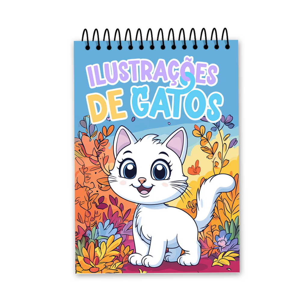 Livro De Colorir Ilustrações de gatos Capa Dura | Shopee Brasil