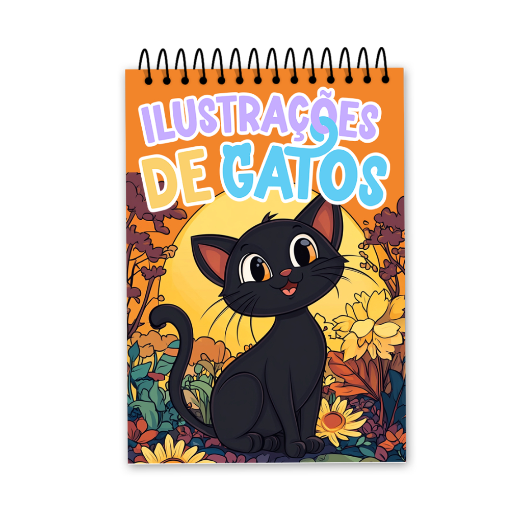 Livro De Colorir Ilustrações de gatos Capa Dura | Shopee Brasil