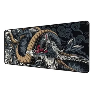 Mouse Pad gamer extra grande 90x40 Dragão azul profissional