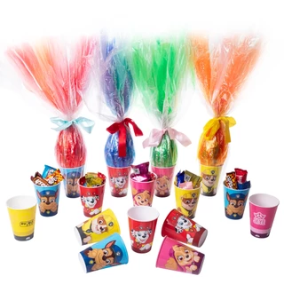 Kit 16 Copos Patrulha Canina Páscoa Ovos Caseiros Lembrancinha Festa Plasútil