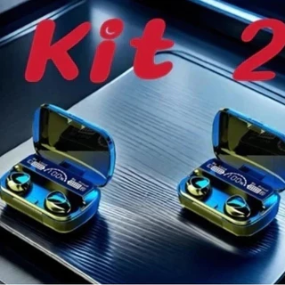 Kit M10 Bluetooth 5.3 Fones de ouvido sem fio TWS estéreo com carregador Power Bank em Oferta na Shopee