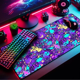 Mouse Pad Gamer Premium 90x55cm Extra Grande Borda Costurada Diversas Estampas RPG Arcade Games
