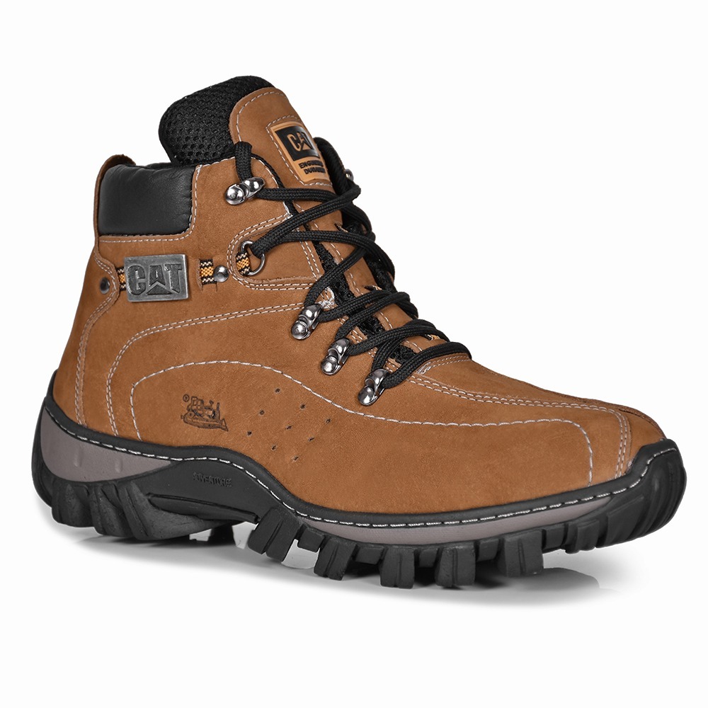 Bota coturno Masculina Reforçada Caminhada Leve cat Solado de Alta ...