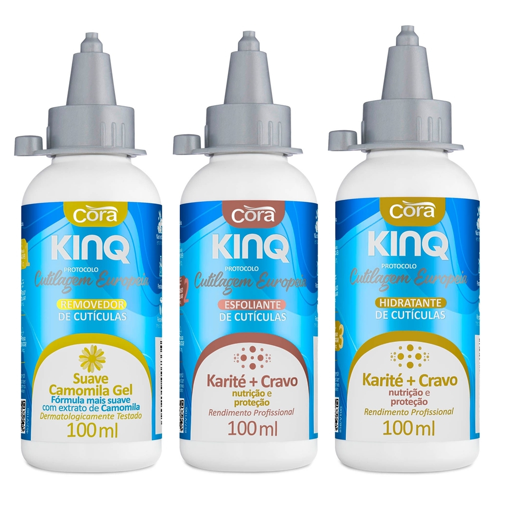 Kit Cutilagem Europeia Kinq Removedor (Camomila) + Esfoliante e ...