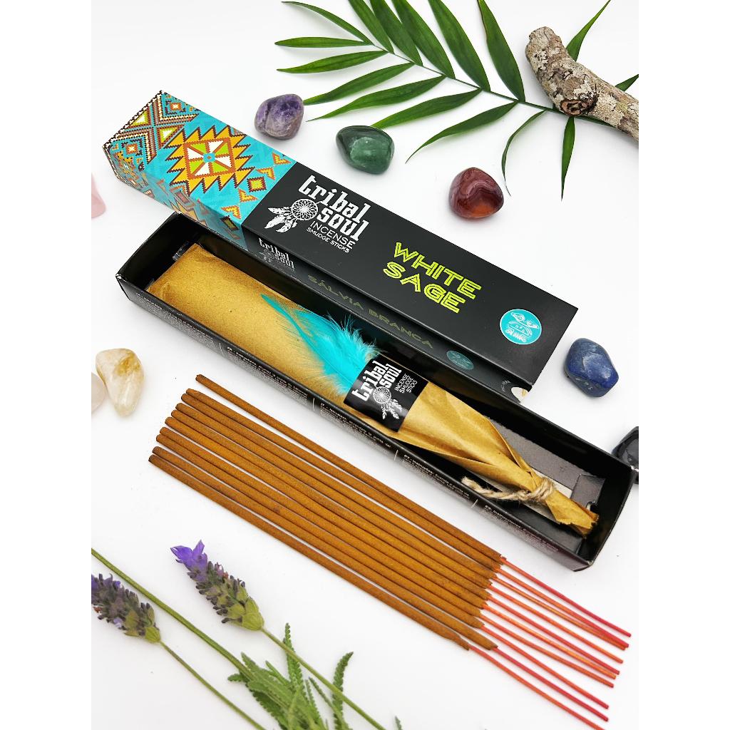 Kit Incenso Natural Artesanal Tribal Soul Com 3 Aromas 7 Arcanjos