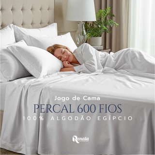 Jogo Lençol 100% Algodão Egípcio 600 fios Luxo Oferta