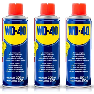WD40 Lubrificante Óleo Spray Multiuso 3 unidades Desengripante 300ml por unidade em Oferta na Shopee
