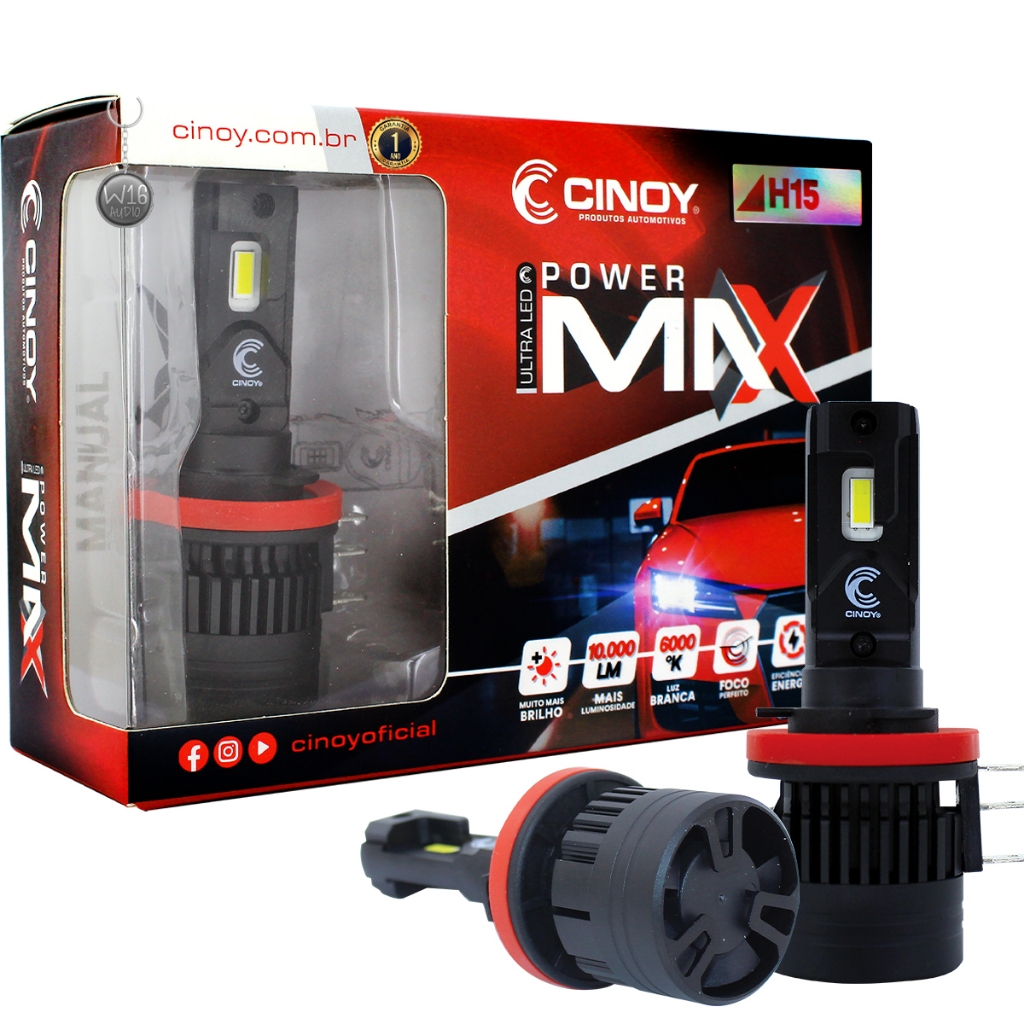 Lâmpada Led Ultra Power Max Cinoy H15 6000k Canceller
