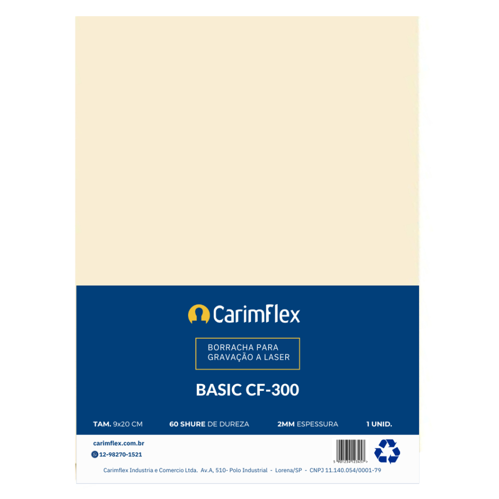 Borracha para Carimbo Gravação a Laser - Carimflex