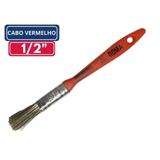 Kit 12 Trincha 1/2'' Cabo Vermelho Roma em Oferta na Shopee