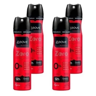 Kit 4 Desodorante Above Women Feel Free Feminino 12h Proteção