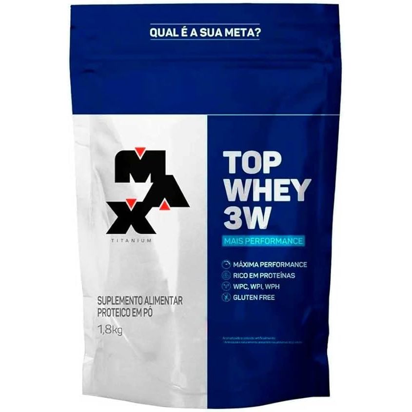 Top Whey 3W - Whey Protein Isolado - 1,8Kg - Refil - Max Titanium ...