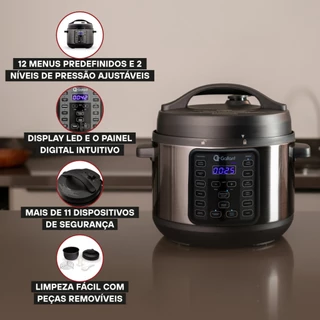 Panela de Pressão Elétrica Digital Gallant 4L GPP04 15 Funções Clique E Pronto Titanium 1000W 220V em Oferta na Shopee
