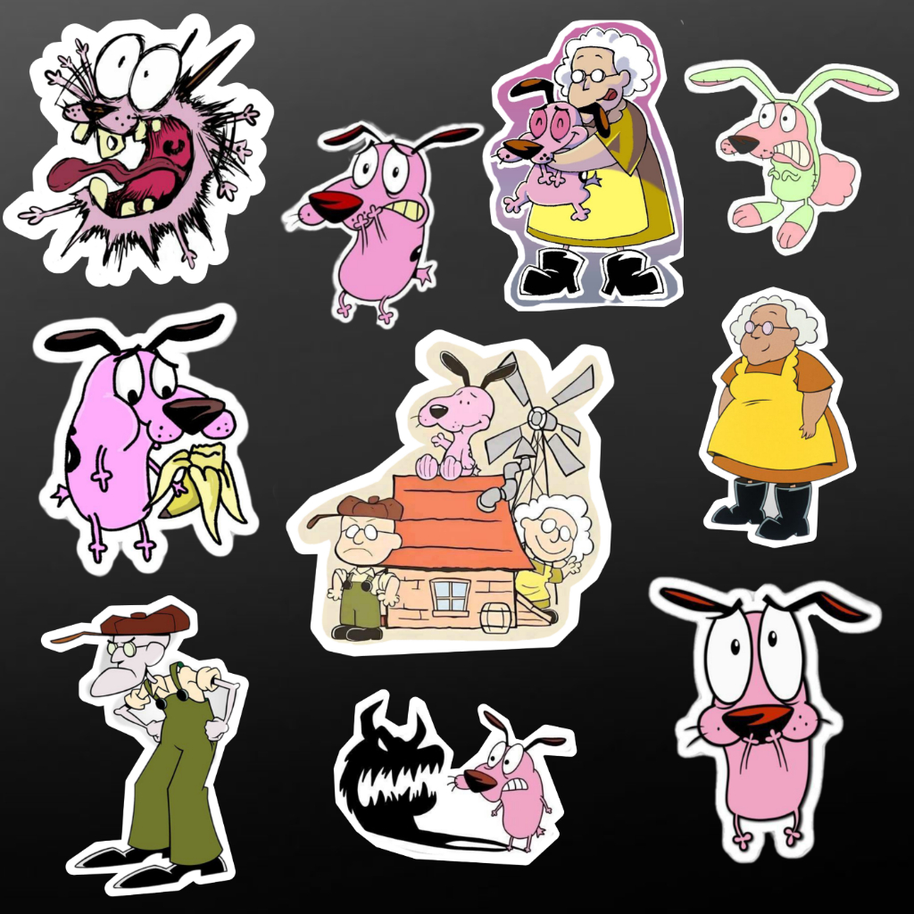 Kit Adesivos Sticker Coragem - O Cão Covarde à prova d'água Muriel ...