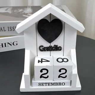 Calendário Gratidão 7x12Cm De Blocos Em Formato De Casinha Elegante E Rústico Para Todos Os Anos em Oferta na Shopee