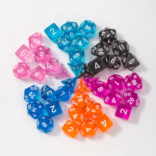 Kit De 7 Dados Para Rpg Perolizados - Escolha a cor e modelo | RPG Dice | Dado RPG em Oferta na Shopee