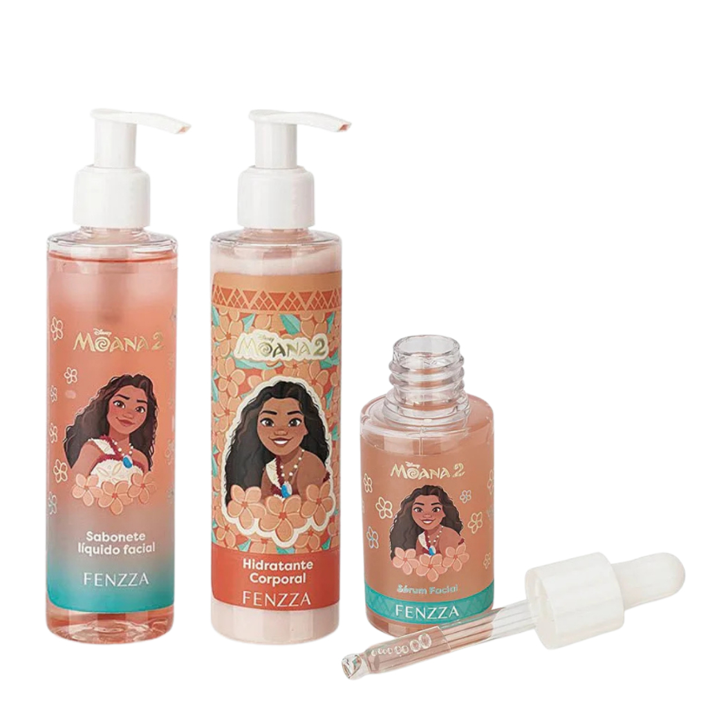 Kit Moana Cuidados Faciais e Corporais 3 Itens Sabonete Facial