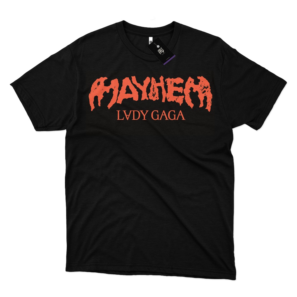 Camiseta Lady Gaga Mayhem Logo Oversized 2025 LG7 100% Algodão
